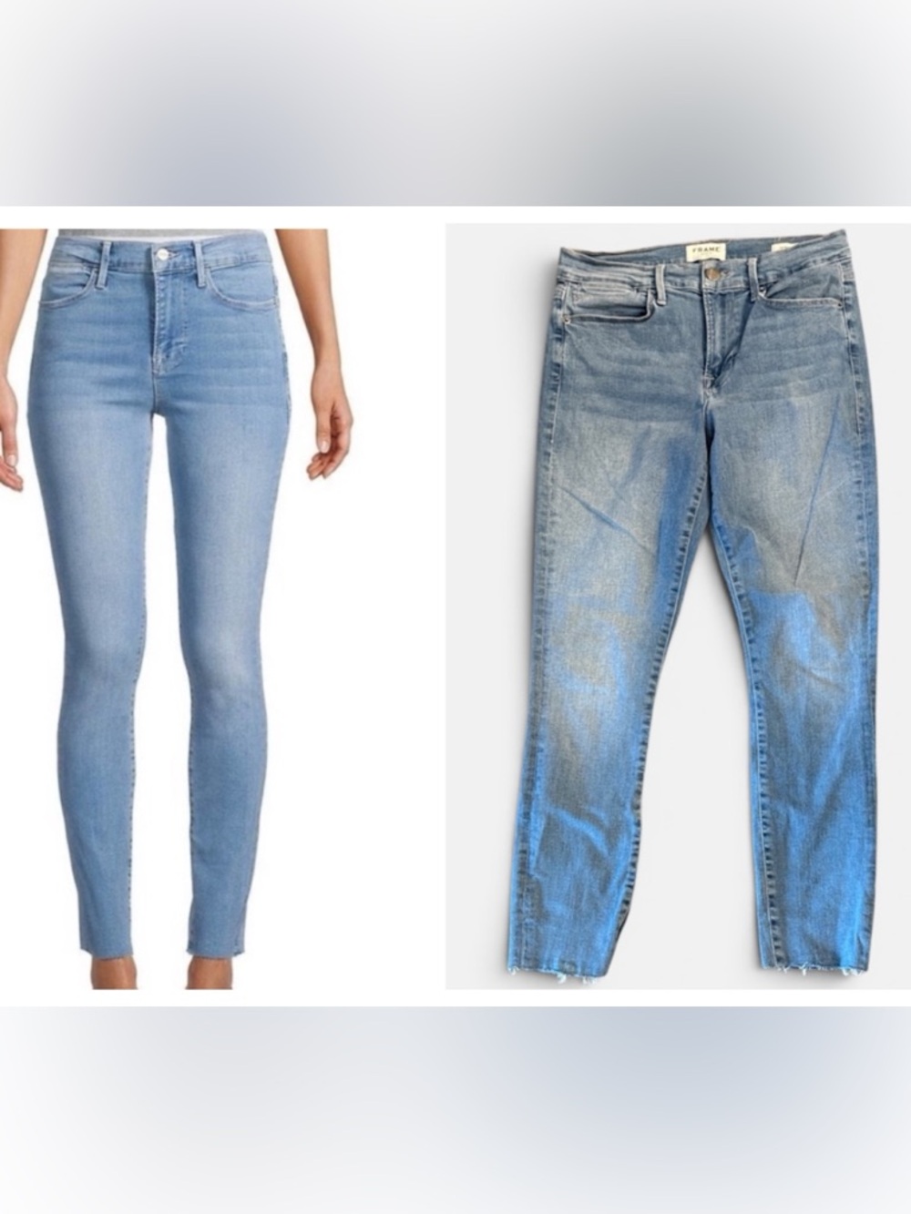 FRAME Denim Le High skinny Light Blue Jeans